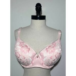 VICTORIA'S SECRET Body by Victoria Pink Floral Lined Demi Bra Womens 38DDD